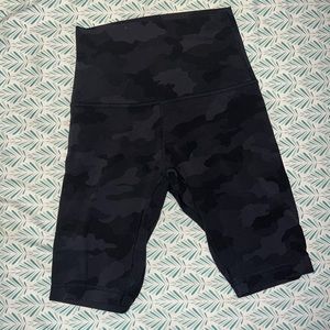 Lululemon Gray Camo Biker Shorts